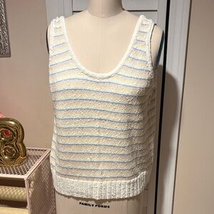 EUC LOFT Pastel Striped sweater tank